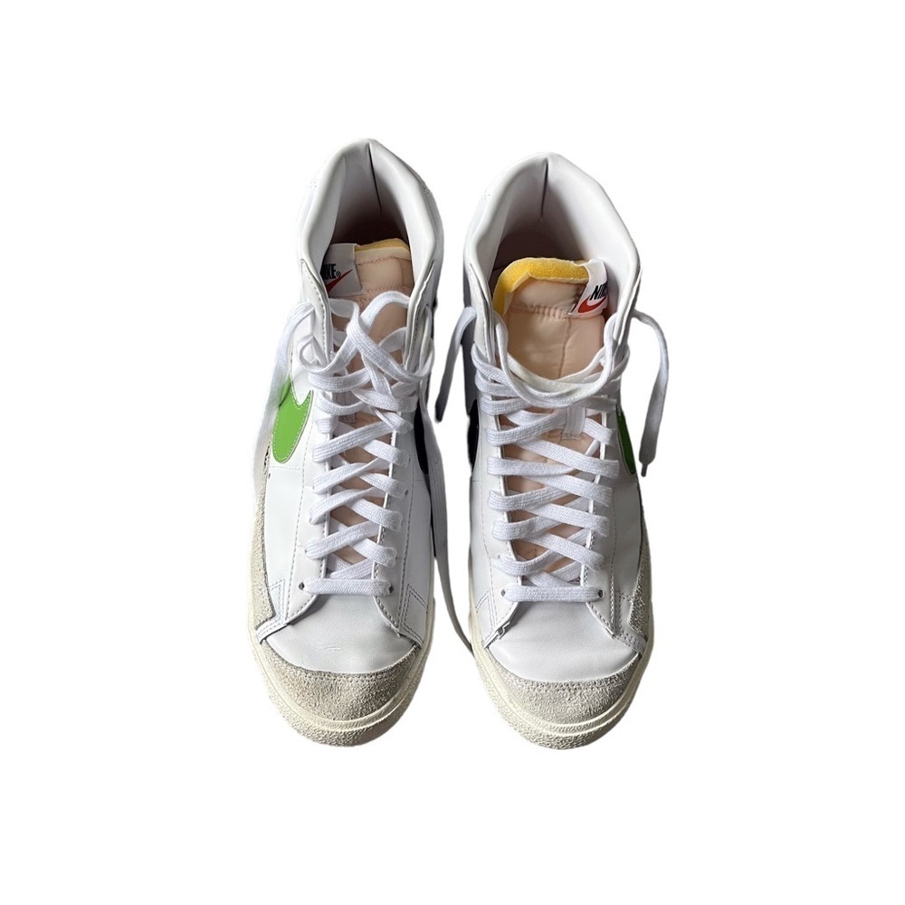Nike Men’s Blazer Mid 77 Vintage Shoes Sneakers White Green Lace Up BQ6806 - Picture 4 of 12